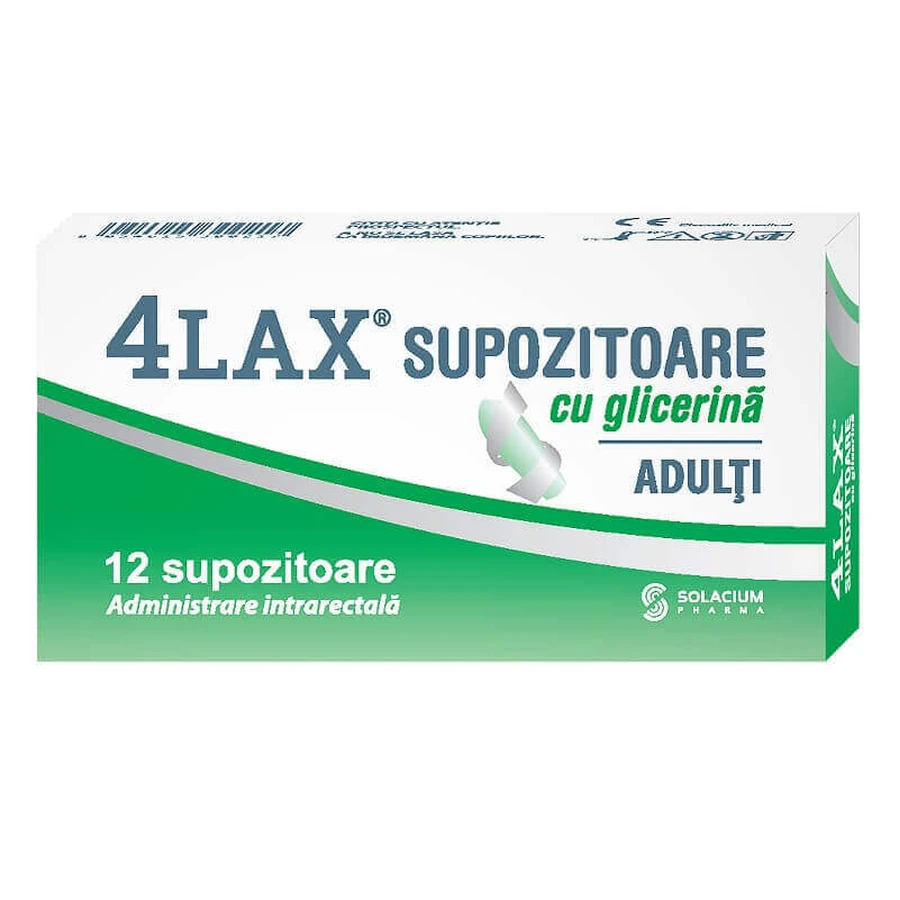 Глицериновые суппозитории для взрослых 4Lax, 12 штук, Solacium Pharma: цены и характеристики
