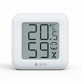 Цифровой комнатный термометр и гигрометр, белый, Airbi