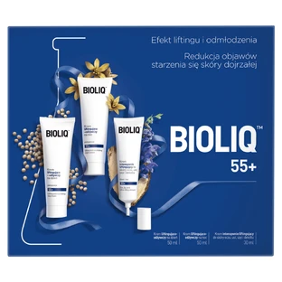 BIOLIQ 55+, інтенсивний ліфтинг-крем, 30 мл, + денний крем, 50 мл + нічний крем, 50 мл, 1 набір