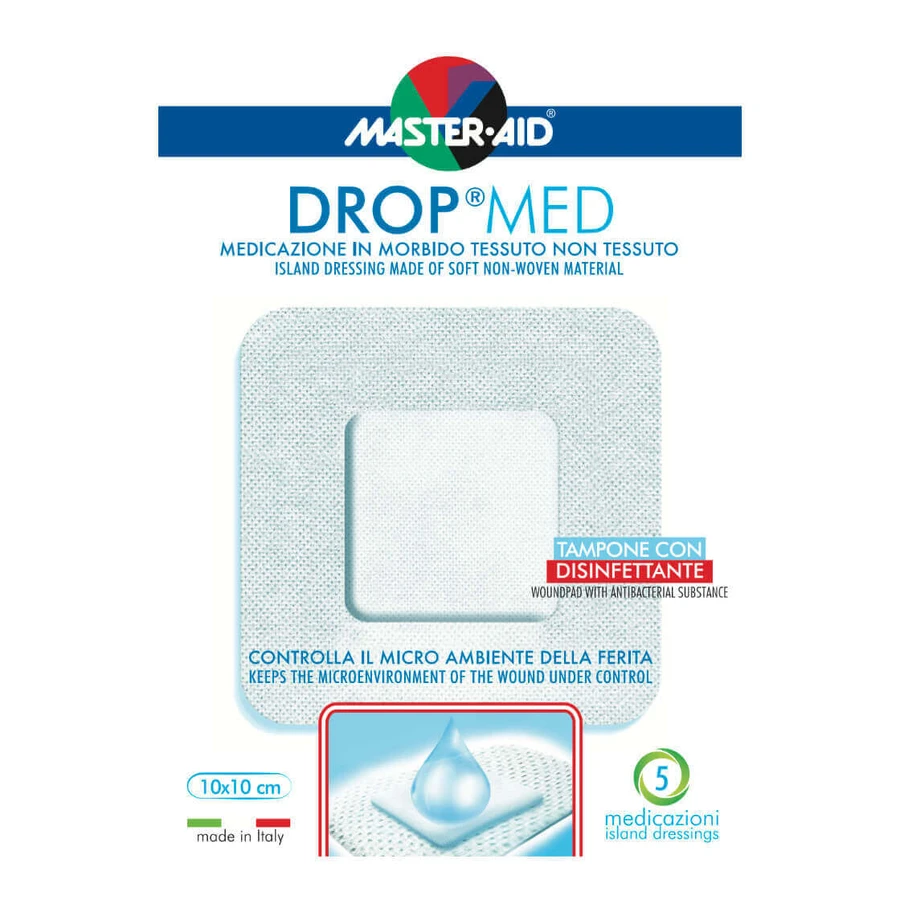 Пов'язка післяопераційна Drop Med 10x10 см, 5 шт, Pietrasanta Pharma: ціни та характеристики