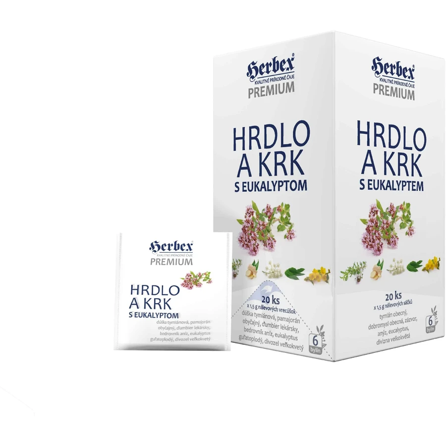 Herbex Premium саше для горла и шеи с эвкалиптом 20 x 1,5 г: цены и характеристики