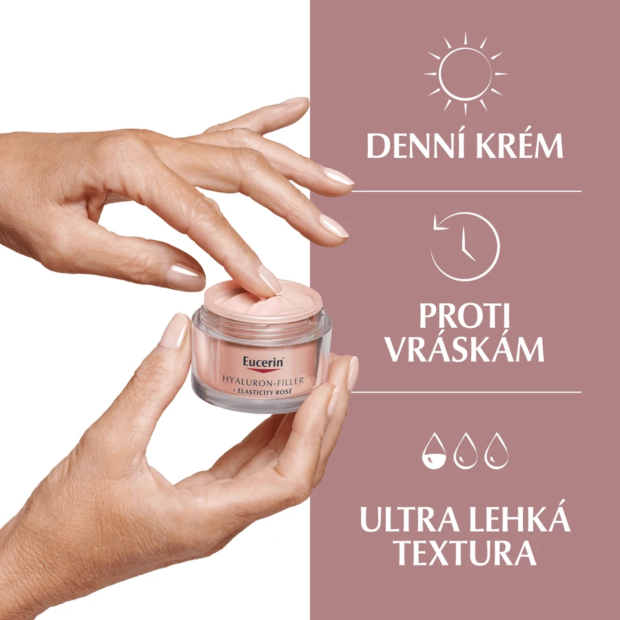 Eucerin Гіалуроновий денний крем для обличчя з ефектом пружності та еластичності Rosé SPF30 50 мл: ціни та характеристики