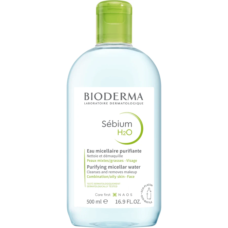 Міцелярна вода BioDerma Sébium H2O для жирної шкіри та акне 500 мл: ціни та характеристики