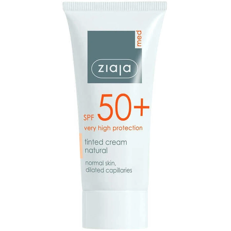 Красящий крем с высокой степенью защиты от солнца SPF 50+, 50 мл, натуральный оттенок, Ziaja: цены и характеристики