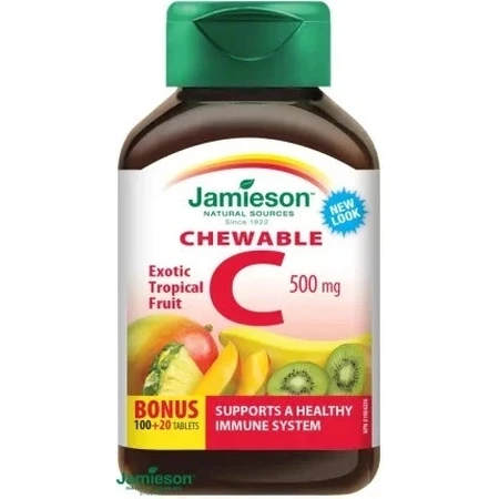 JAMIESON VITAMIN C 500 мг тропічні фрукти 1×120 табл, ВІТАМІН С, тропічні фрукти: ціни та характеристики