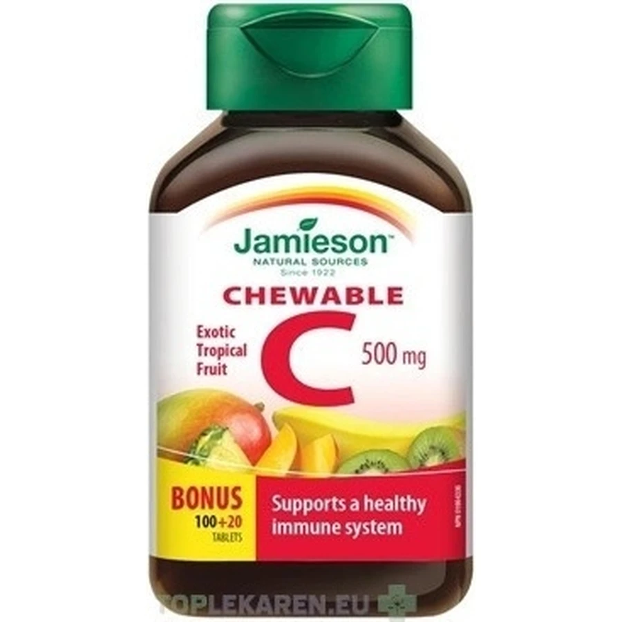 JAMIESON VITAMIN C 500 мг тропічні фрукти 1×120 табл, ВІТАМІН С, тропічні фрукти: ціни та характеристики