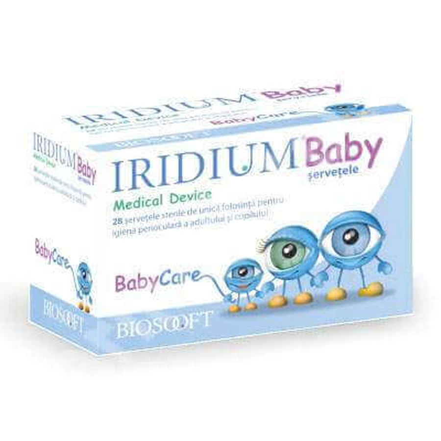 Iridium Baby Вологі серветки для очей Bio Soft Italia стерильні, 28 шт.: ціни та характеристики