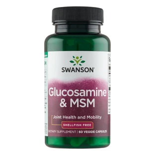 Swanson Glucosamine & MSM, 60 вегетаріанських капсул