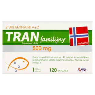 Avec Pharma Family Tranium с витаминами A + D, 120 капсул