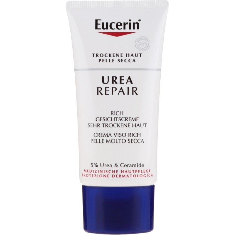 Крем Eucerin UreaRepair Face Cream 5% Urea для обличчя денний, 50 мл: ціни та характеристики