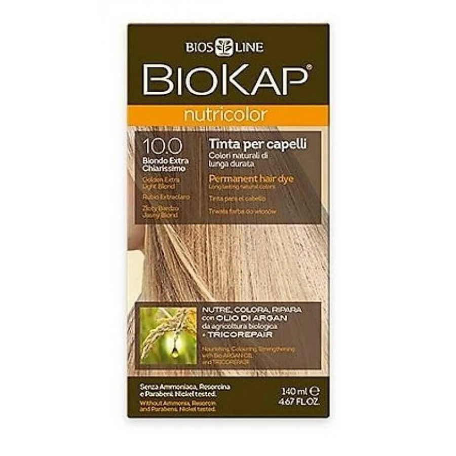 Перманентна фарба для волосся Nutricolor Nutricolor, Nuana Golden Extra Extra Light Blond 10.0, 140 мл, Biokap: ціни та характеристики