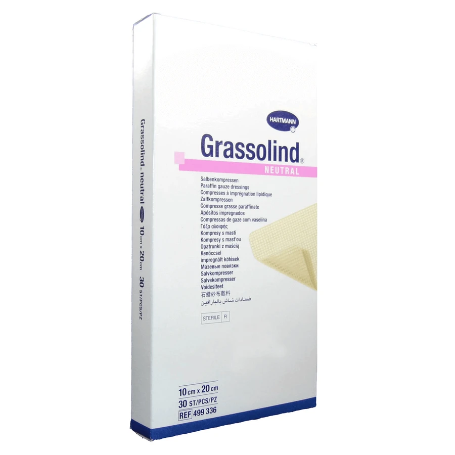 Стерильні компреси Grassolind (499336), 10x20 см, 30 штук, Hartmann: ціни та характеристики