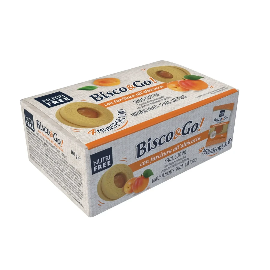 Печенье Линзер Nutrifree Bisco&Go Albicocca Linz с абрикосовым джемом, 160 г: цены и характеристики