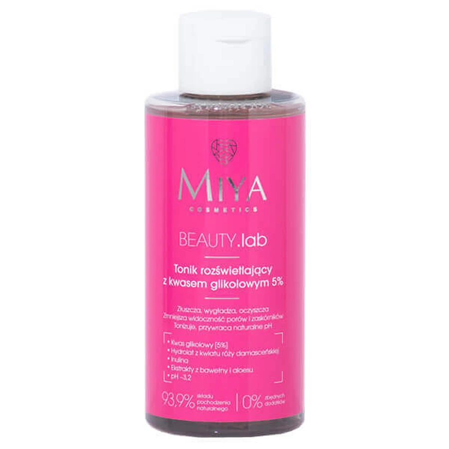 Miya Cosmetics My Beauty lab Тонік для освітлення шкіри з гліколевою кислотою 5%, 150 мл: ціни та характеристики