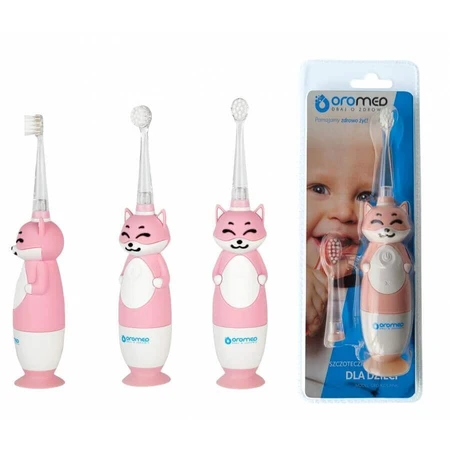 Oromed Oro-Kids, звукова зубна щітка для дітей, рожева, 0-3 роки, 1 шт.: ціни та характеристики