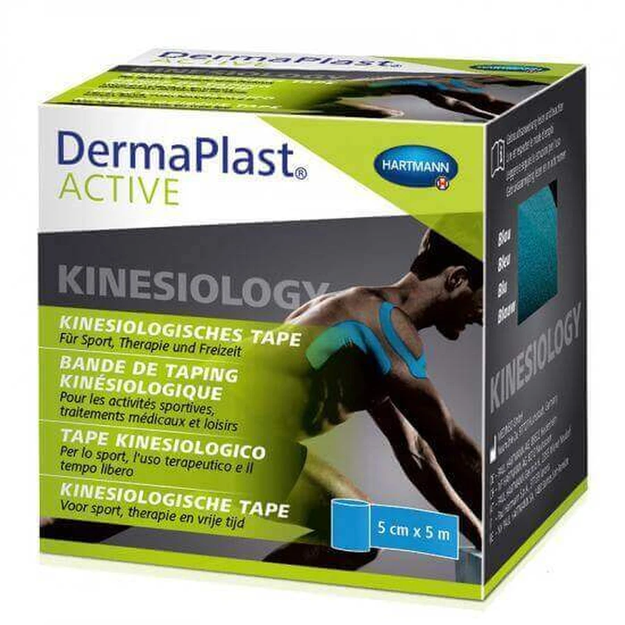 DermaPlast ACTIVE Kinesiology, кінезіологічна стрічка (522040), 5 см х 5 м, Hartmann: ціни та характеристики
