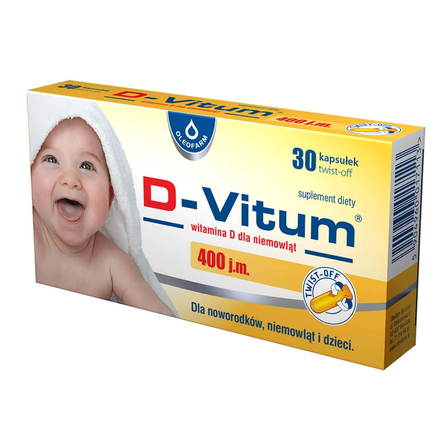 D-Vitum D для немовлят 400 МО, 30 капсул: ціни та характеристики