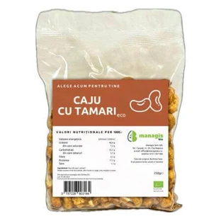 Горіхи кеш'ю органічні з тамарі, 250 г, Managis