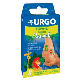 Детские пластыри Татуировка джунглей, 8 штук, Urgo