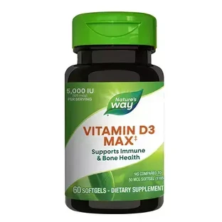 Витамин D3 5000 МЕ Nature's Way Vitamina D3, 60 капсул