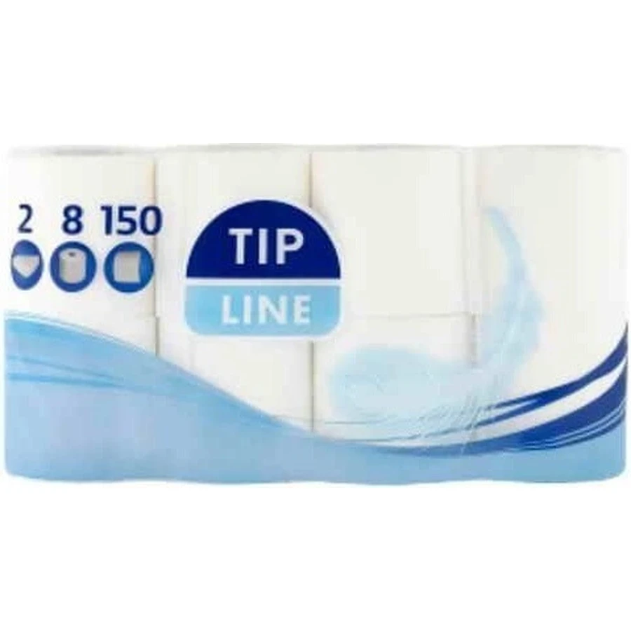 Tip Line Туалетная бумага 8x150утр. 2вр. 1×8шт, туалетная бумага 2 слойная: цены и характеристики
