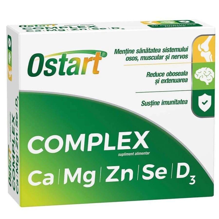 Остарт Комплекс Ca + Mg + Zn + Se + D3, 20 таблеток, Fiterman: цены и характеристики
