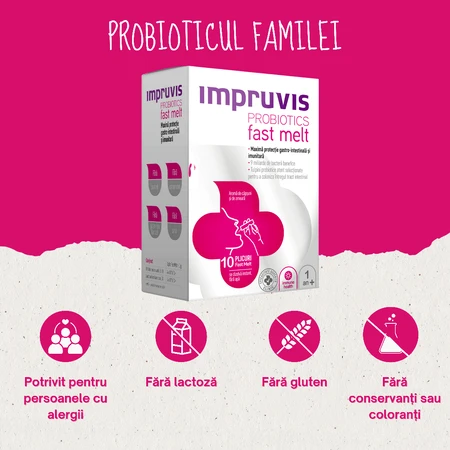 Імпрувіс Пробіотик Bifodan Impruvis Probiotic Fast Melt швидкорозчинний, 10 саше + 10 саше: ціни та характеристики