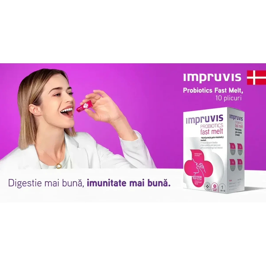 Імпрувіс Пробіотик Bifodan Impruvis Probiotic Fast Melt швидкорозчинний, 10 саше + 10 саше: ціни та характеристики