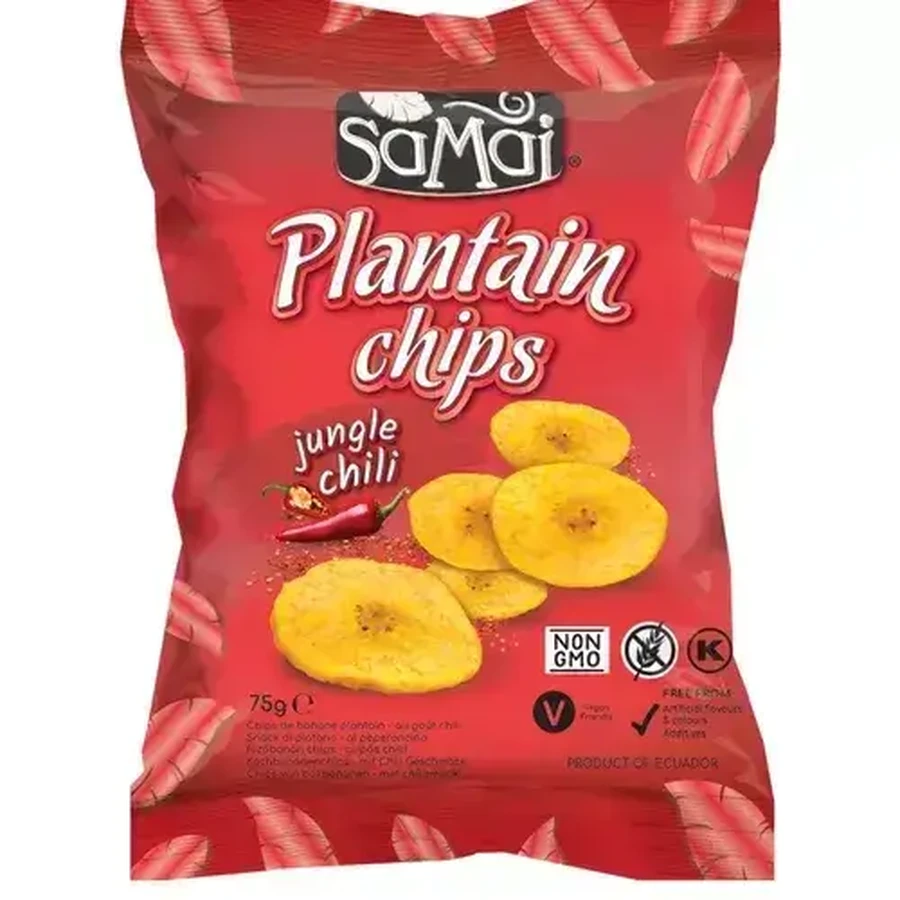 Банановые чипсы SaMai Plantain Chips со вкусом перца чили, 75 г: цены и характеристики