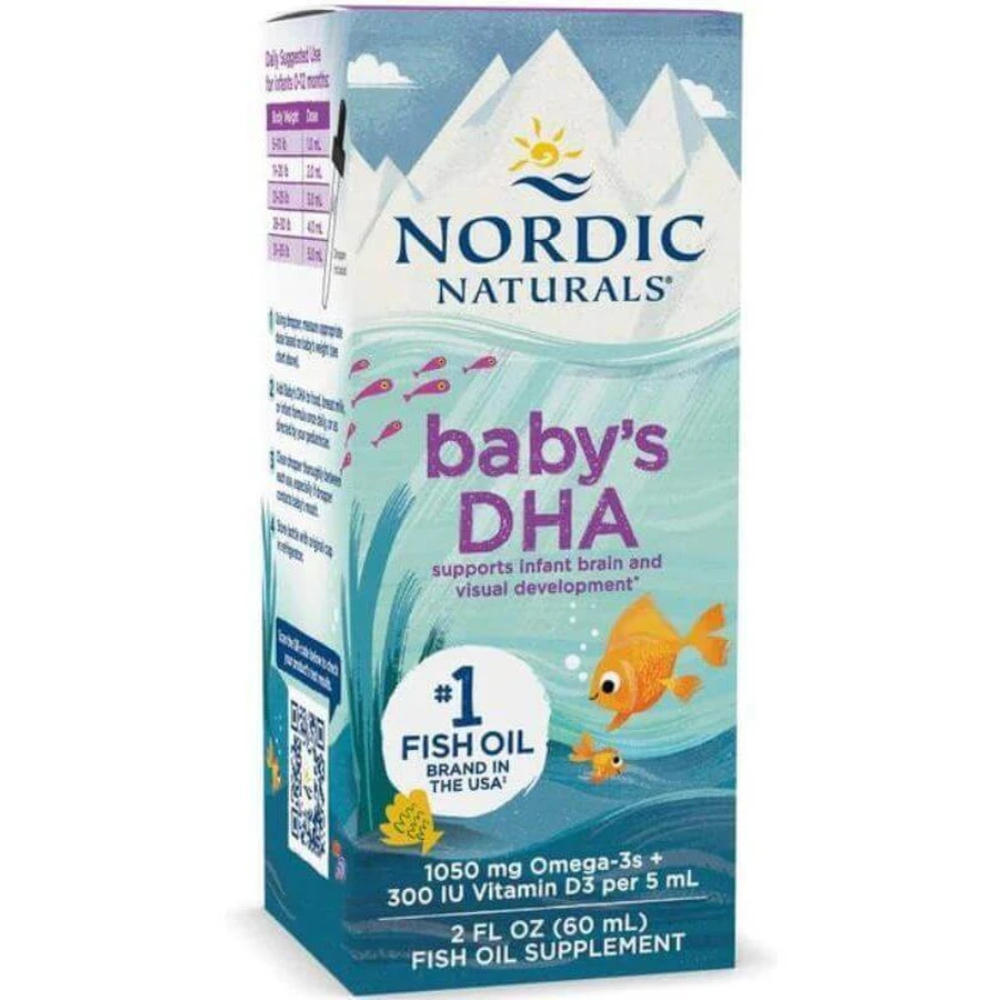 Детский DHA Trane - ДГК кислоты для детей с вит. D3, 60 мл Nordic Naturals: цены и характеристики