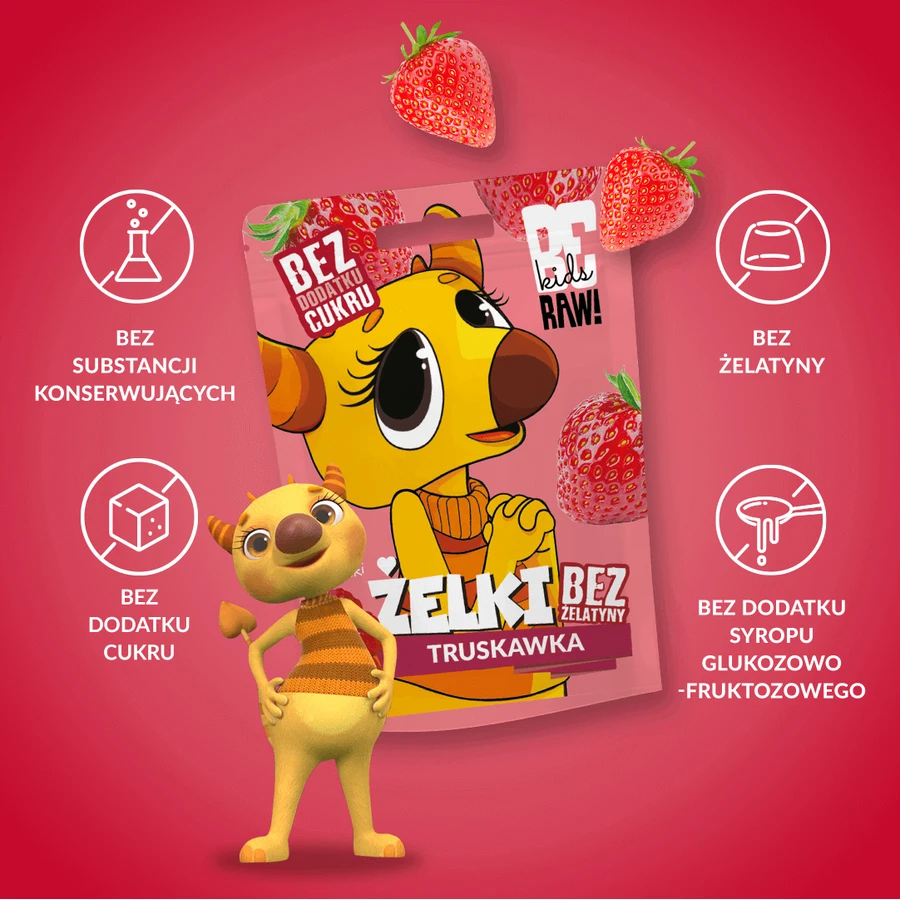 BeRAW! Kids, эльки, клубника, без добавления сахара, 35 г: цены и характеристики