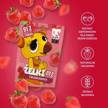 BeRAW! Kids, эльки, клубника, без добавления сахара, 35 г: цены и характеристики