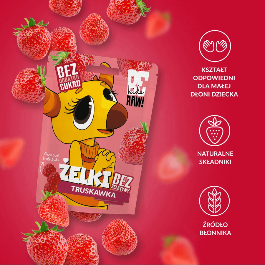 BeRAW! Kids, эльки, клубника, без добавления сахара, 35 г: цены и характеристики