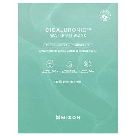 Mizon Cicaluronic Water Fit Mask - Успокаивающая веганская маска 24 г: цены и характеристики