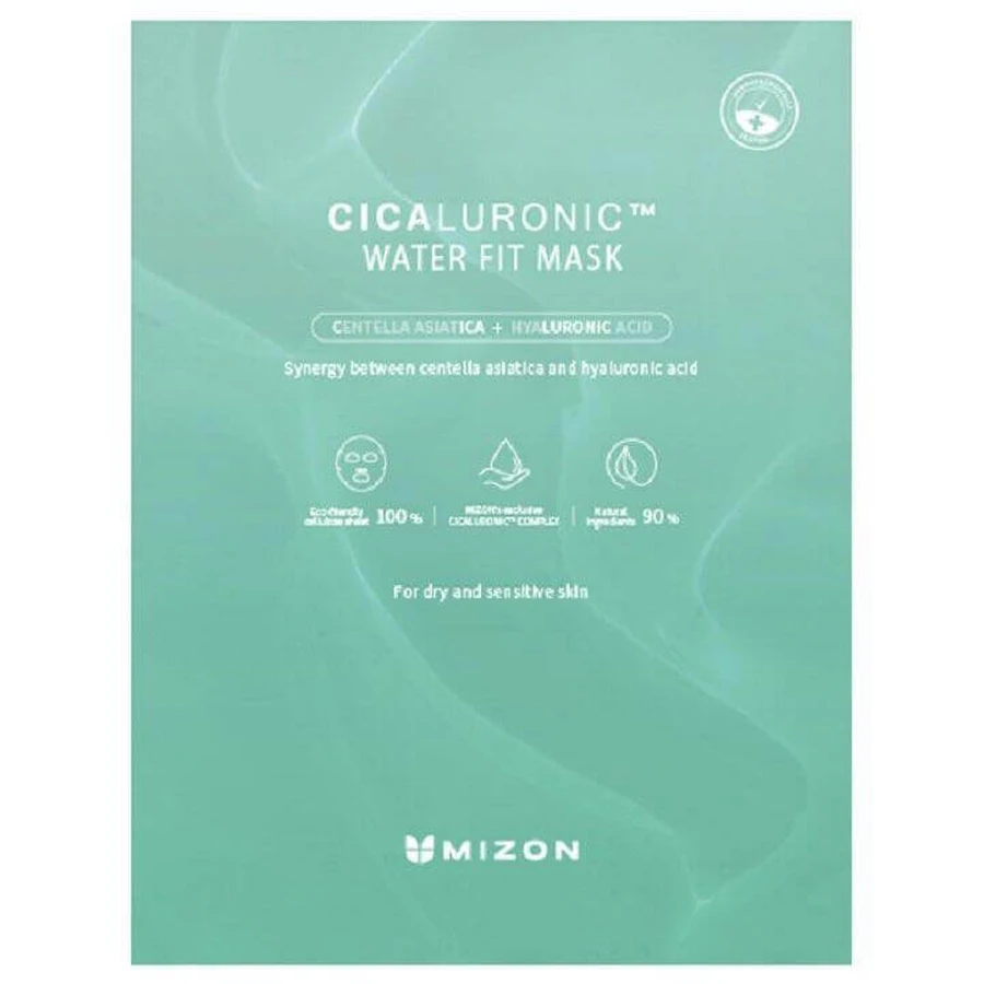 Mizon Cicaluronic Water Fit Mask - Успокаивающая веганская маска 24 г: цены и характеристики