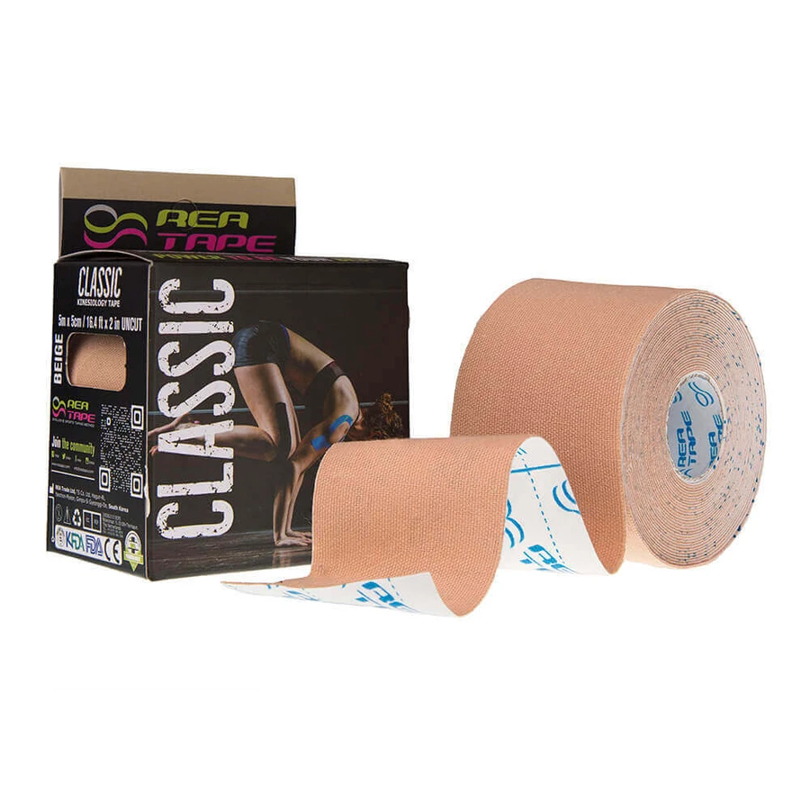 Кинезиологическая лента Premium бежевая, 5 см х 5 м, REA Tape: цены и характеристики