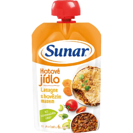 Лазанья Sunar с говядиной 6м+ 120 г: цены и характеристики