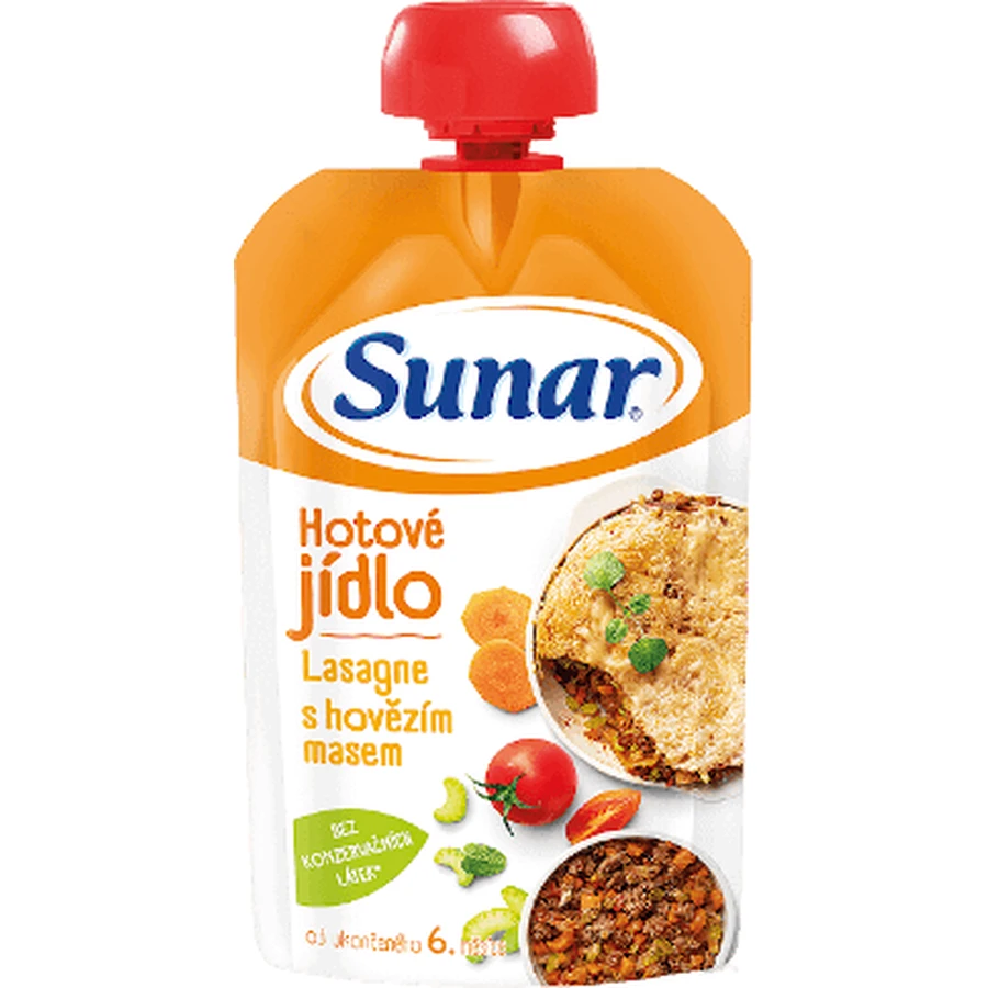 Лазанья Sunar с говядиной 6м+ 120 г: цены и характеристики