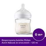 Avent Natural Response, скляна пляшечка з чутливою соскою, потік 2, SCY930/01, від народження, 120 мл