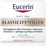 Денний крем Eucerin HYALURON-FILLER+ELASTICITY 1×50 мл, що заповнює глибокі зморшки: ціни та характеристики