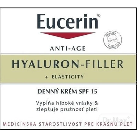 Денний крем Eucerin HYALURON-FILLER+ELASTICITY 1×50 мл, що заповнює глибокі зморшки: ціни та характеристики