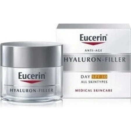 Денний крем Eucerin HYALURON-FILLER+ELASTICITY 1×50 мл, що заповнює глибокі зморшки: ціни та характеристики