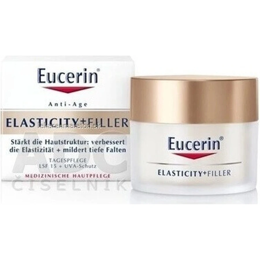 Денний крем Eucerin HYALURON-FILLER+ELASTICITY 1×50 мл, що заповнює глибокі зморшки: ціни та характеристики
