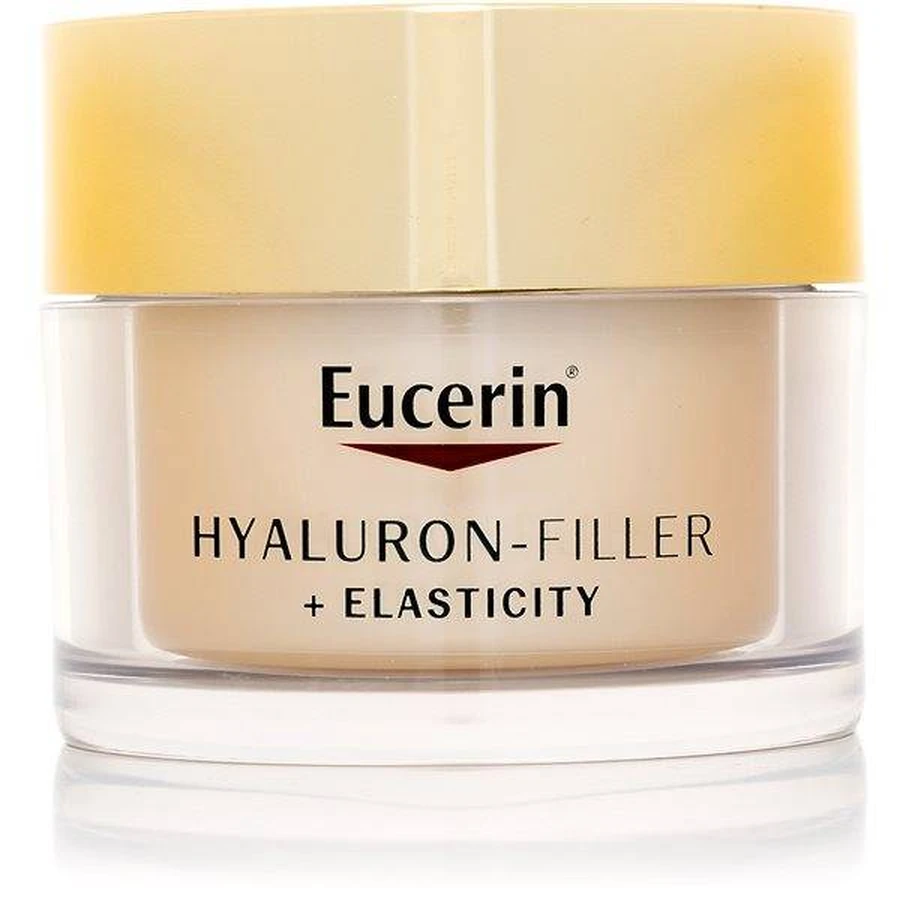 Денний крем Eucerin HYALURON-FILLER+ELASTICITY 1×50 мл, що заповнює глибокі зморшки: ціни та характеристики