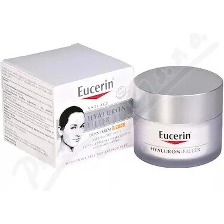 Денний крем Eucerin HYALURON-FILLER+ELASTICITY 1×50 мл, що заповнює глибокі зморшки: ціни та характеристики