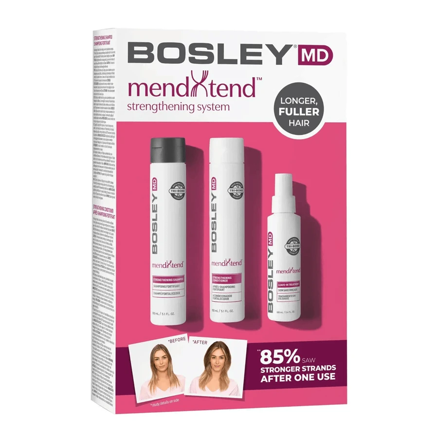 BosleyMD MendxTend Kit Шампунь с воском 150 мл + Кондиционер с воском 150 мл + Спрей для ухода за кожей 100 мл: цены и характеристики