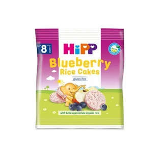 Дитячі органічні рисові хлібці HiPP з чорницею та яблуком, від 8 місяців, 30 г