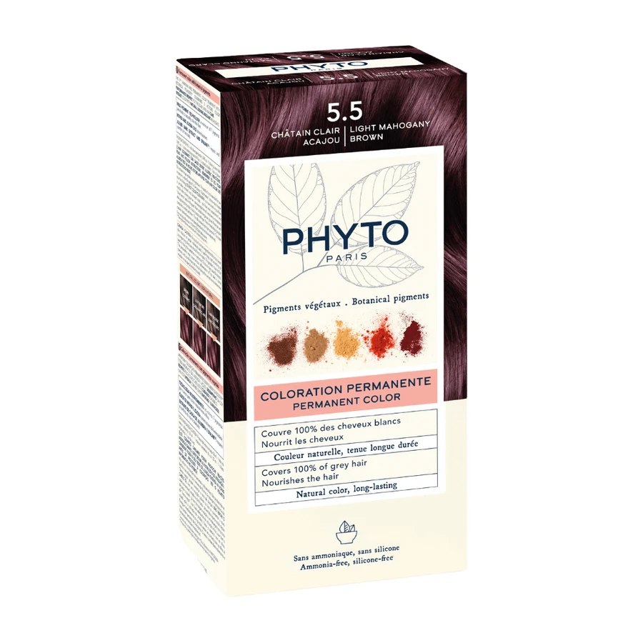 Перманентная краска для волос PhyroColor, оттенок 5.5 Светлый махагон коричневый, Phyto: цены и характеристики