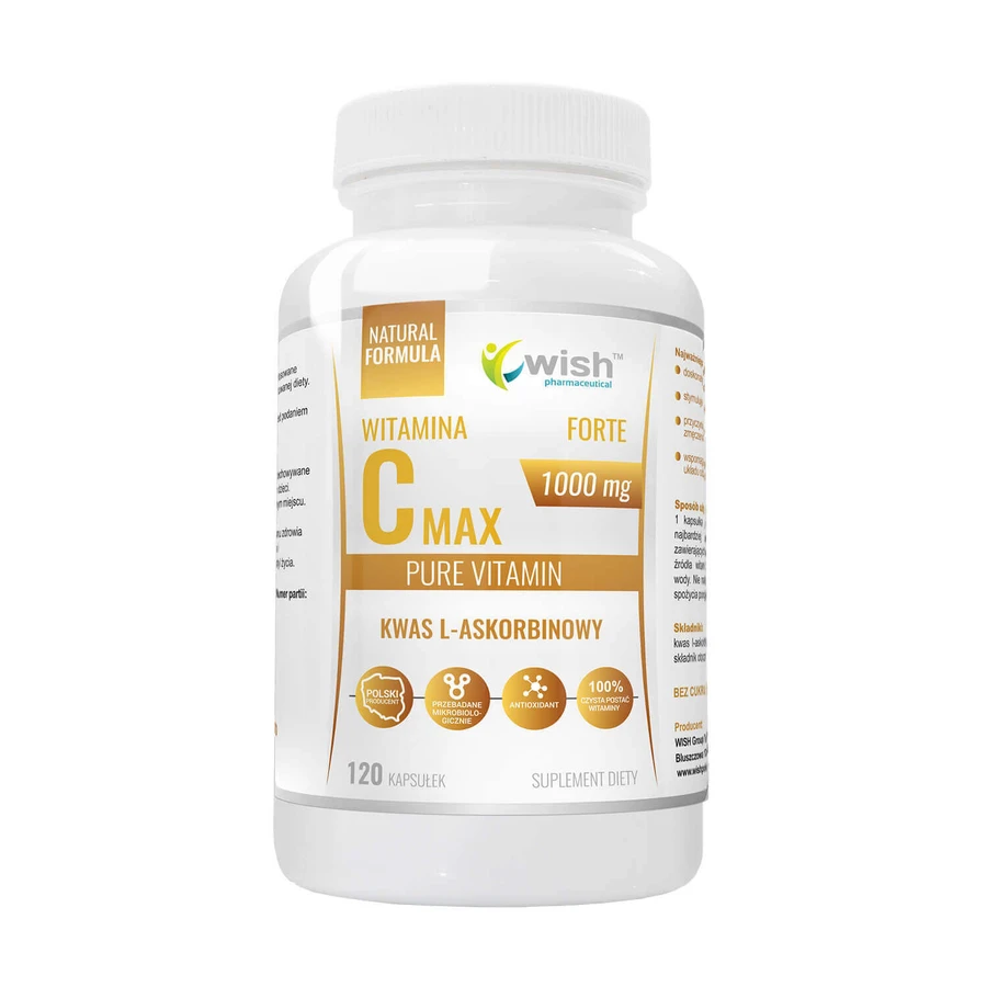 Wish Vitamin C Max Forte 1000 мг, 120 капсул: цены и характеристики