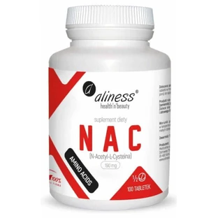 NAC N-ацетил-L-цистеїн 190 мг (1/2 таблетки)100 таблеток Aliness